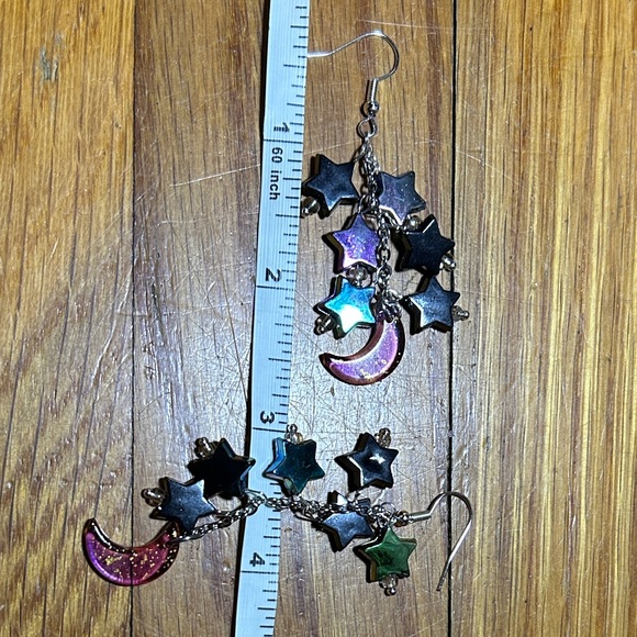 3/$25 Star and Moon Dangle Earrings - Picture 4 of 5